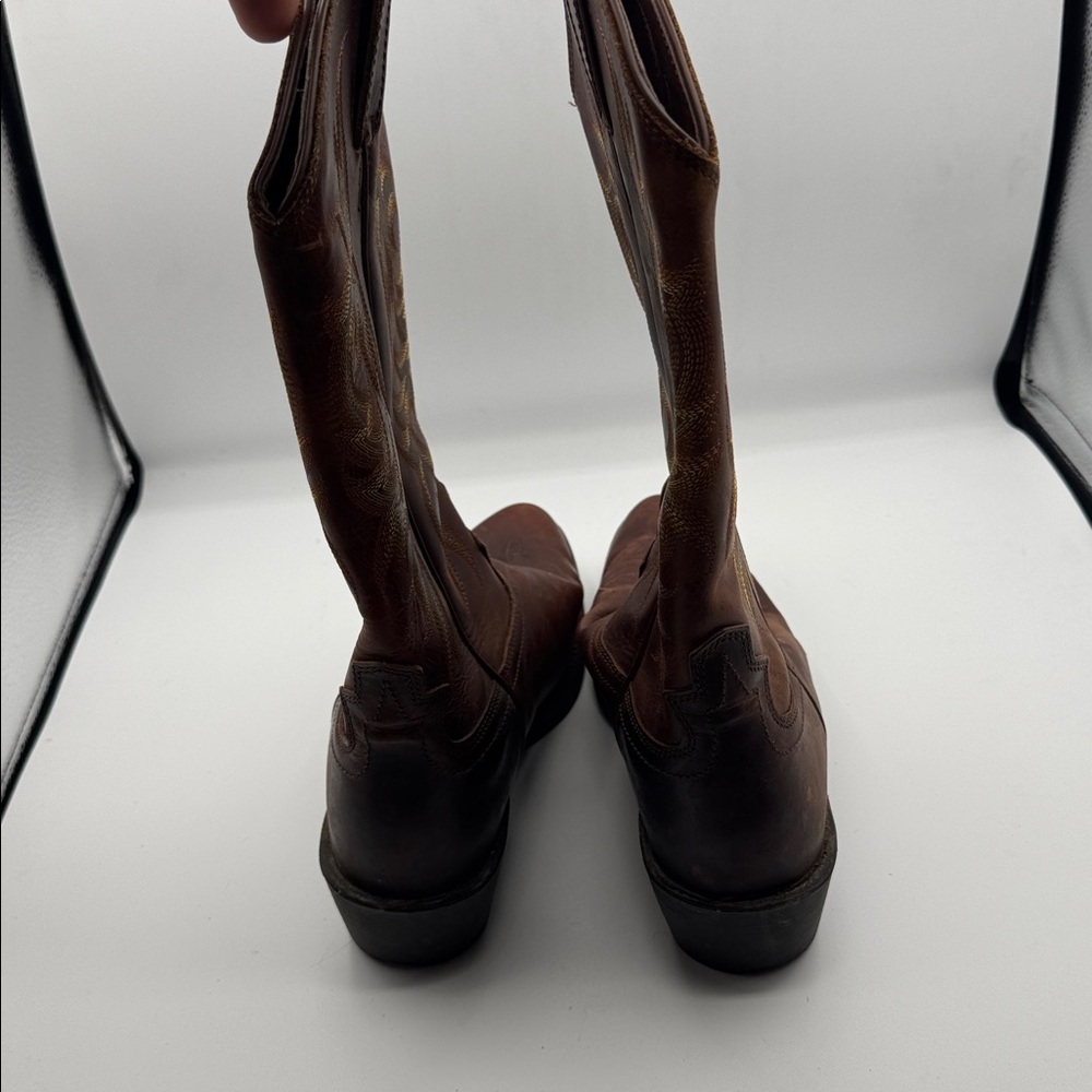 Justin 2551 Sorrel Apache Leather Cowboy Boot size 9 D 9D men’s boots justins - Picture 3 of 8